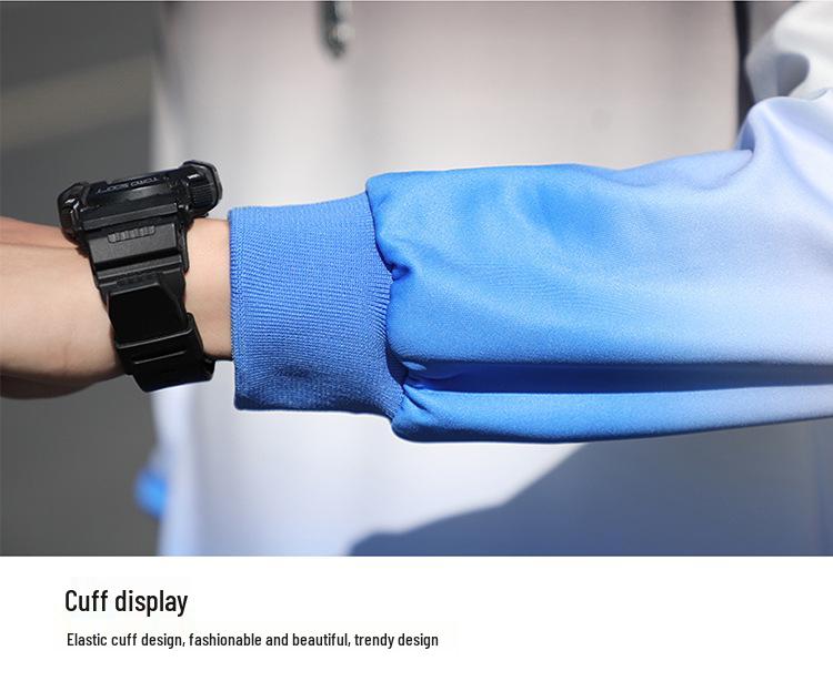 Men's Gradient Long Sleeve Pullover: Spring & Autumn Korean Style Loose Fit Letter T-Shirt.