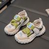 Children Sports Sandals 2024 Summer New Girls Mesh Running Shoes Kids Fashion Versatile Princess Sports Shoes Wear-resistant