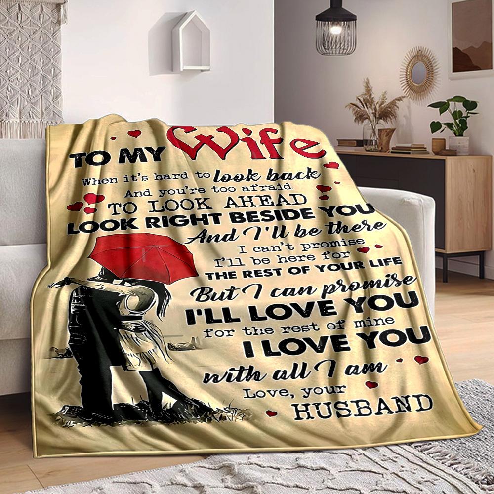 1pc Love Blanket, Lightweight Flannel Throw Blanket For Sofa, Bed, Travel142