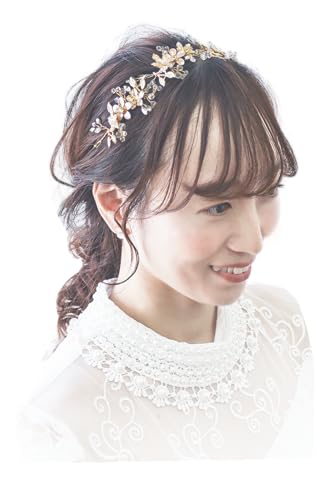 

ARCADY Hair Accessory, Hair Ornament, Wedding, Boxed, Handcrafted by Artisans, Headpiece, Adult (Grace Flower)