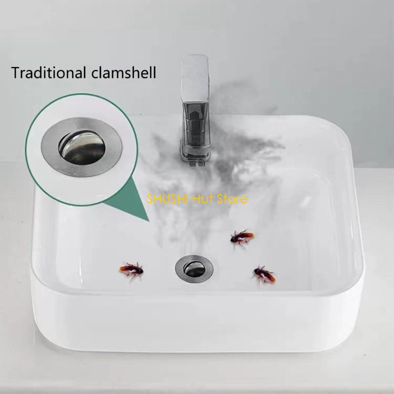 Bathtub Plug Anti-clogging Drain Filter Wash Basins Sink Drain Stopper Push-type Bounce Cores Shower Drain Hair Catcher D57B