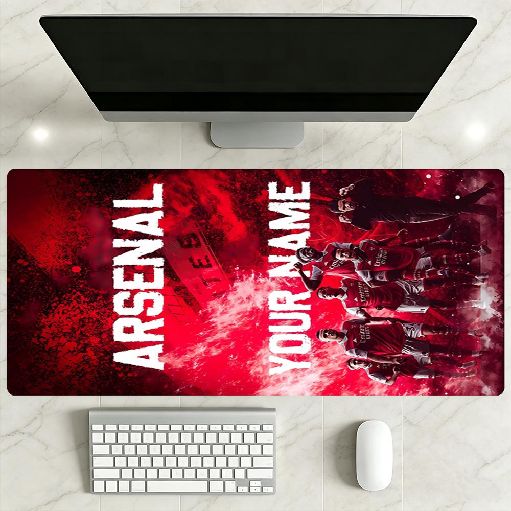 Arsenal F.c. Customized Name Mouse Pad Keyboard Mat Desktop Mouse Pad Non-Slip Rubber Base Perfect Gift for Gamers And Professionals