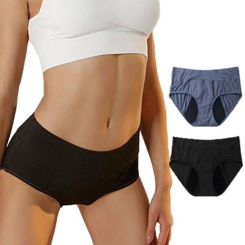 CORELAVISH Absorbent Sanitary Panties, Large Capacity, 4-Layer Construction, Period Briefs for Women, Relieves Vaginal Discharge and Urinary Incontine