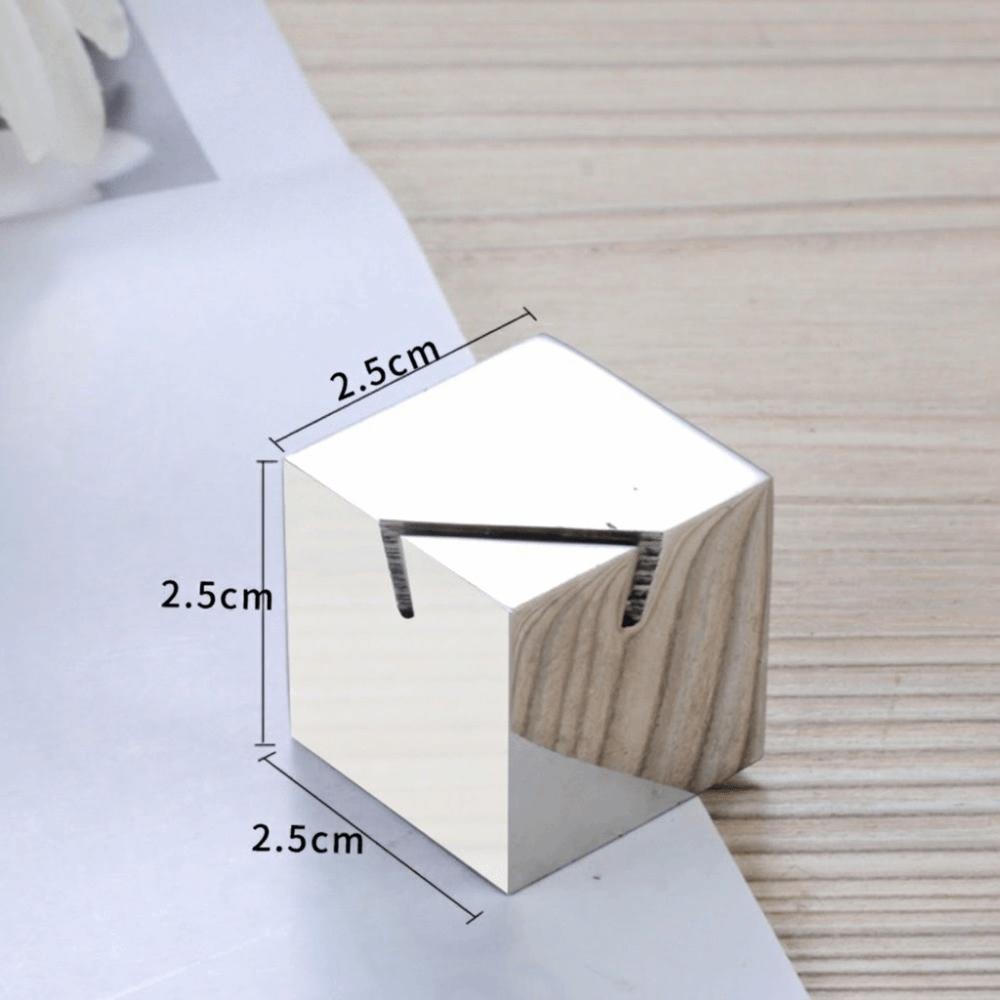 Geometric Shape Table Place Card Holder Solid Table Number Display Stand Menu Sign Holder Hotel