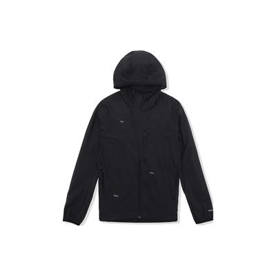 Li Ning X Soulland Kollaboration Einfarbige Kapuzen-Sportjacke Damenjacke Schwarz AFDSC80-2