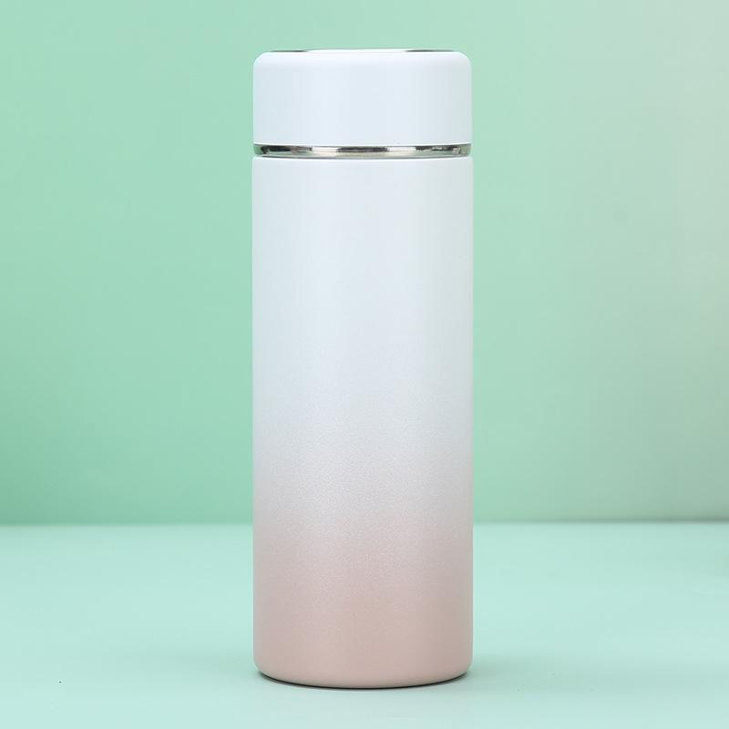 New Gradient Color Thermos Cup Stainless Steel Portable Water Cup Women's Straight Cup Pocket Small Simple Gift Cup