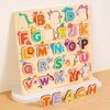 Baby Alphabet Shape Alphabet Operation Cartoon Shape Puzzle Hand Grab Board Word Cognitive Pairing Wooden Toy
