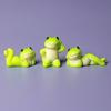 6pcs Cartoon Style Mini Frog Ornament Desktop Sized Desktop Frog Accessory  Micro Landscape
