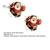 Santa Claus Window Clings Christmas Wall Stickers, 3D Reindeer Break-Through Self-Adhesive Winter Party Supplies Decal, Removable Stickers for Living