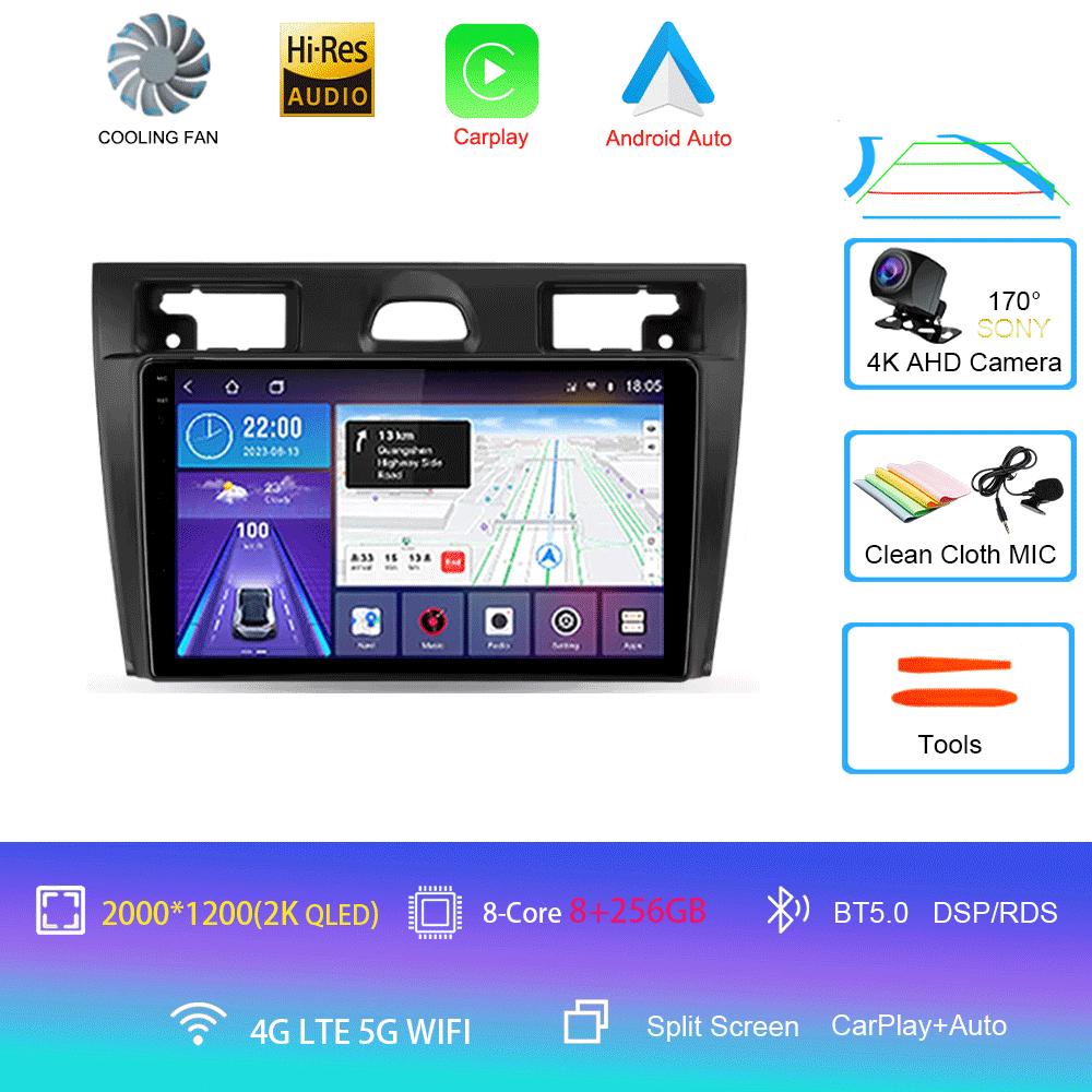 Android 14 For Ford Fiesta Mk VI 5 Mk5 2002 - 2008 Car Radio Multimedia Video Player Navigation GPS No 2din 2 din dvd
