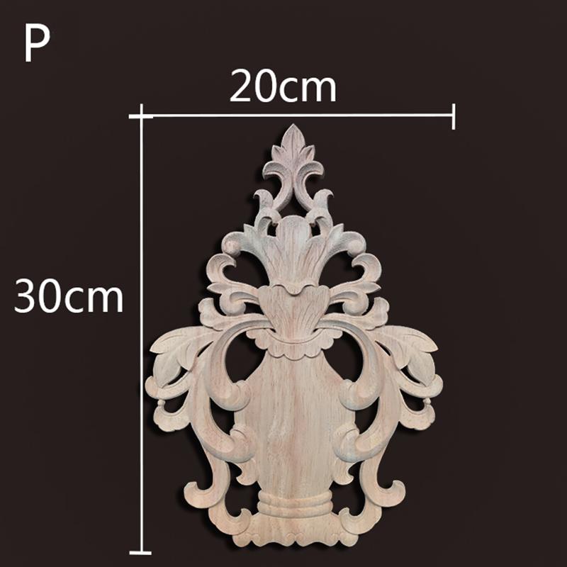 Europe Wood Appliques Onlays Decorative Wood Decals For Furniture Carving Decoration Wall Doors Cabinet Furniture Home Decor