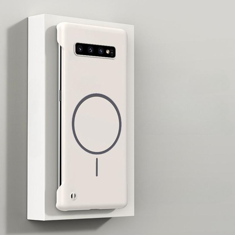 Pentru Husă de Telefon Magsafe fără Ramă pentru Samsung S10 Plus S20+ S21 FE S22 S23 Note 20 Ultra Subțire Fără Ramă PC Dur Acoperire Magnetică