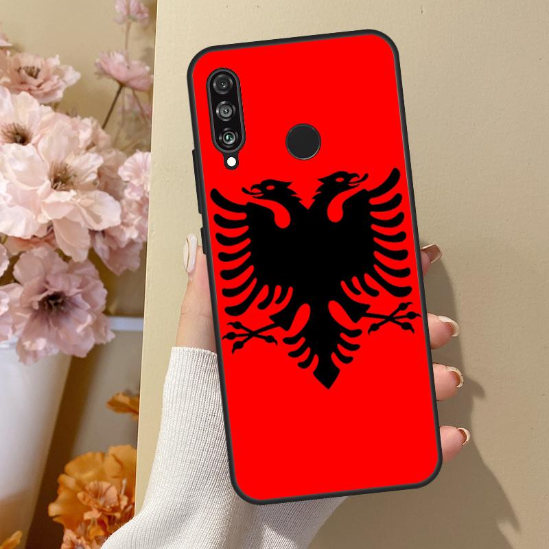 Albanische Flagge Adler Für Huawei Nova 11 Pro 9 10 SE Y70 Y60 Y90 Y61 Y91 Y73 Y72 12s 12i 11i 8i P30 P40 Lite Hülle