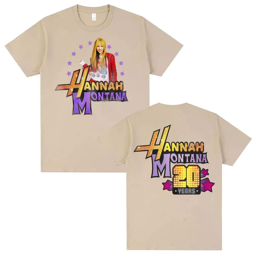 Pop Star Hannah Montana th Anniversary Commemorative Tshirt Summer Unisex Women Fashion Aesthetic Cotton Oversized Tshirt