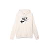 Nike Solid Color Hooded Pullover With Letter Logo Print Long Sleeve Casual Sweatshirt Men Tops White DX1518-030