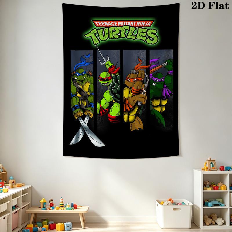 Shell Shock Tmnt Art Show Tribute Tapestry Background Cloth Fashion Print Christmas Gift Home Decor Atmospheric Background Cloth