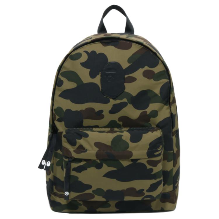 

A Bathing Ape Camo Pattern Travel Fabric Backpack Regular Unisex Couple Unisex backpack Green 0ZXBGMX00289P Green
