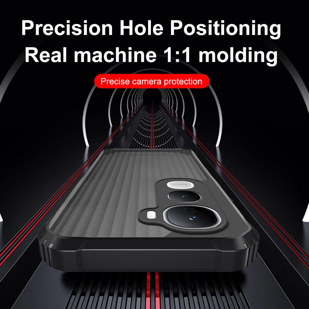 KEYSION Heavy Duty Shockproof Phone Case for IQOO Z10 Lite Soft Silicone+PC Translucent Matte Back Cover for VIVO IQOO Z10 Lite