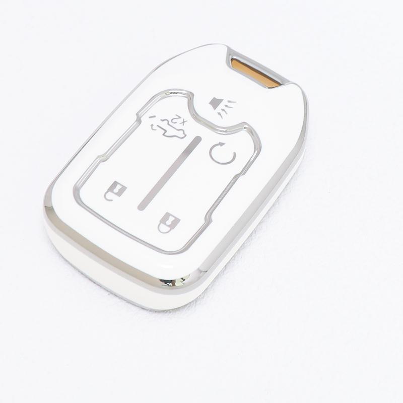 

Silver Edge Keyless Shell Fob for CHEVROLET Silverado GMC Sierra 1500 2500HD 3500HD Terrain Acadia Car Remote Key Case Cover