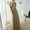 Versatile Solid Color Long-Sleeved Dress - Autumn/Winter Loose Fit with a Design Focus