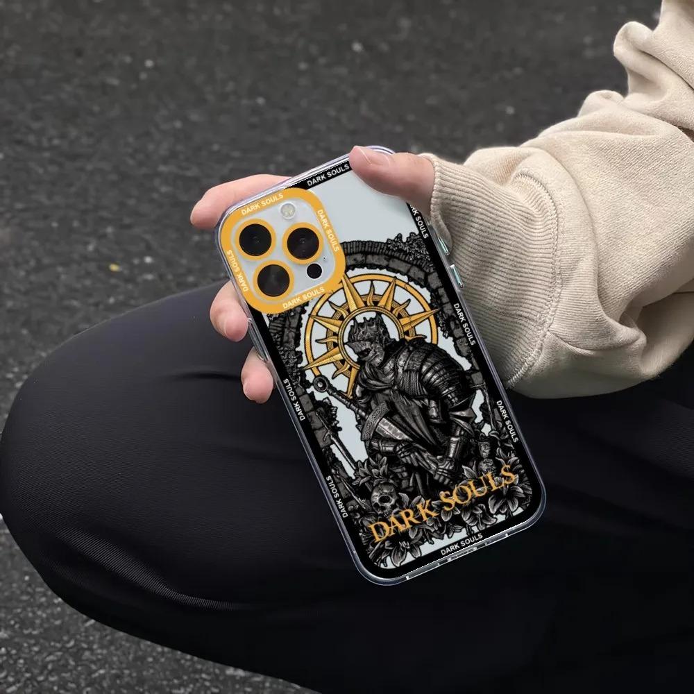 

Dark Souls Game Phone Case For iPhone 16 15 14 13 12 11 Pro Max Mini XS X XR SE 7 8 Plus Transparent Back Cover iPhone 12 Mini