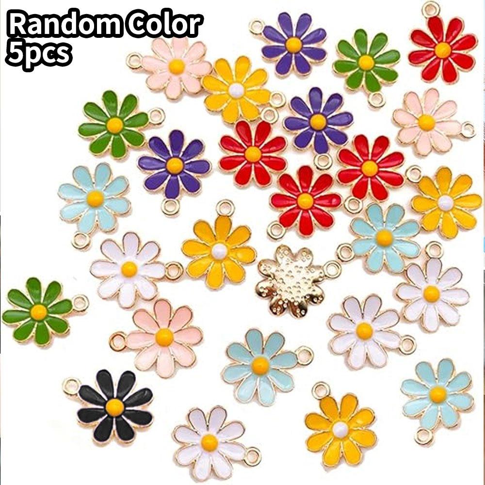 5/10/20 Stück Anhänger aus Legierung mit Öltropfen-Chrysanthemen, Anhänger mit Frühlingsblumendesign, Schmuckherstellung Halskette, Armband, Ohrring, DIY Schmuckzubehör