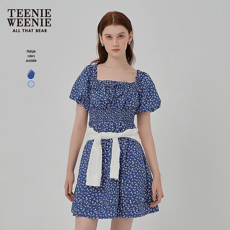Teenie Weenie Women s Floral Square Neck A-Line Dress 165/M