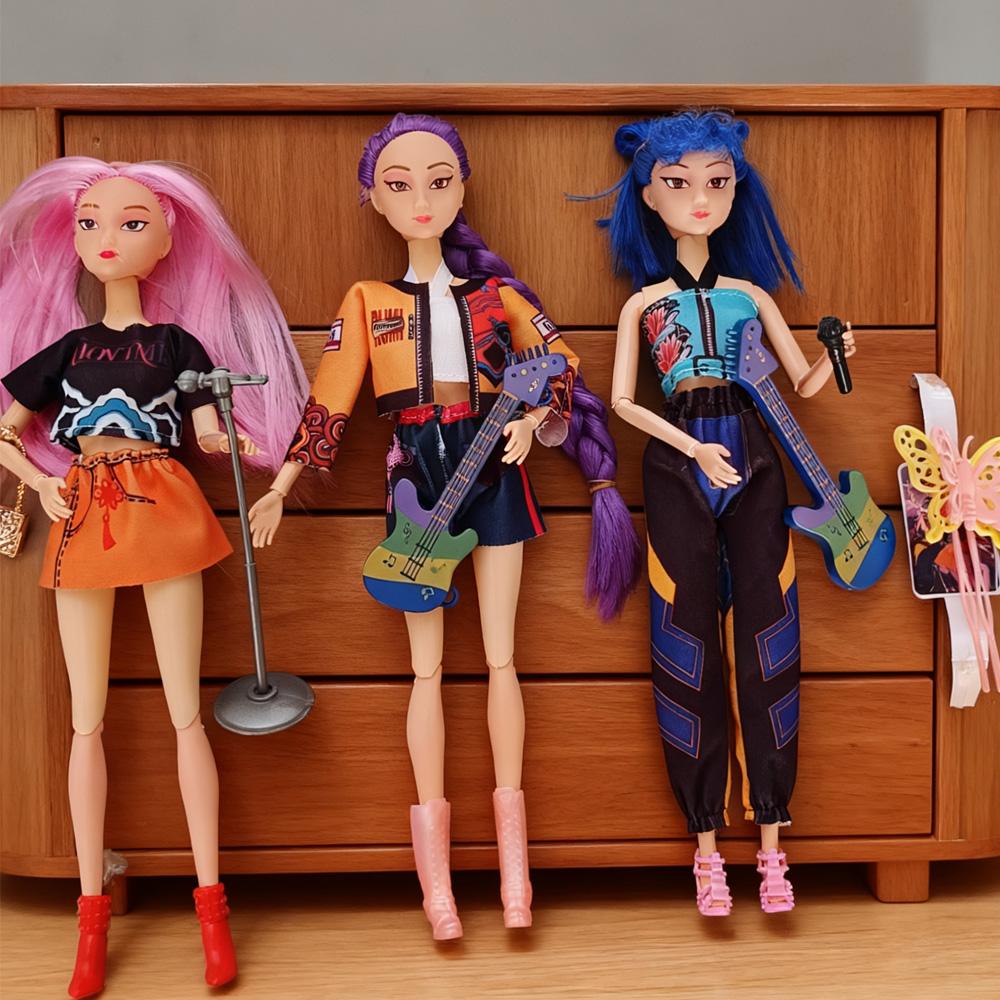 2026 HOT SALE Anime KPop Demon Hunters Doll Vinyl Toy Rumi Mira Zoi Character Vinyl Mask Figurine Birthday Gift Fan Club Gifts