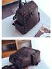 Johnature High Quality Rivet Backpack Retro Genuine Leather Large Capacity Versatile Women's Travel Backpack