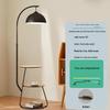 OEING Floor Lamp with 3-Tier Walnut Table and Wireless Charger