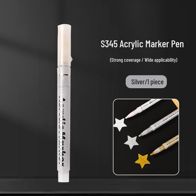 Gold Silver White Kids' Doodling & Drawing Acrylic Paint Marker Pen