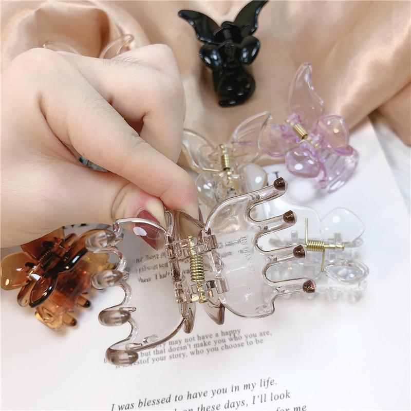 8 Style Transparent Mini Hair Pins Claw Crab Girls Women Barrette Acrylic Butterfly Hair Clips Korean Hair Accessories