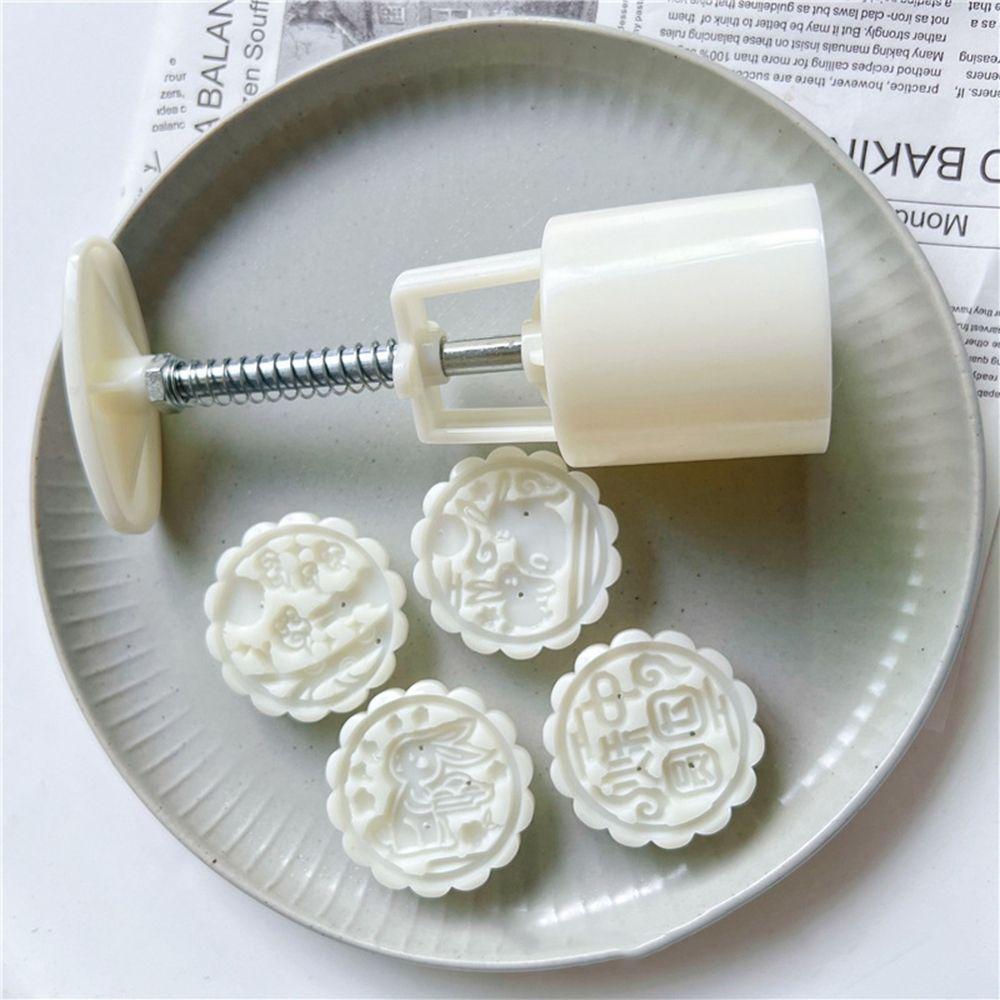 Cake Decoration Manual Pressure DIY Rabbit Dance Shape Kitchen Tools Bakeware Moon Cake Mould