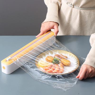 Novo plástico aderente filme dispensador cortador saran envoltório dispensador folha de alumínio slider cortador saran envoltório organizador ferramentas cozinha