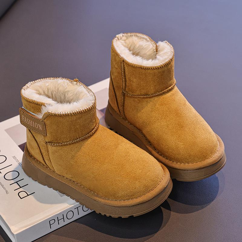 Winter Non-Slip Snow Boots for Kids - Velvet-Lined Warm Outdoor Footwear for Boys and Girls