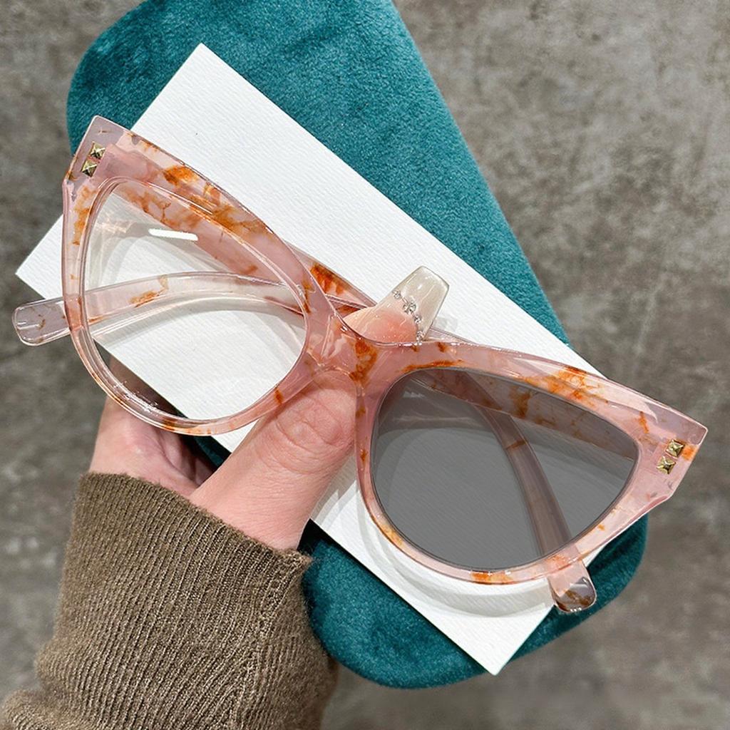 Popular Personality Cat-eye Photochromic Reading Glasses HD Luxury Designer Lenses Lady and Gentleman Eyeglasses 0 To +4.0