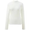 Women's Stand Collar Long Sleeve Slim Fit T-shirt