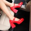 Luxury High Heels Pumps Shoes Woman Elegant 2025 Ankle Straps Black Red Gold Women's Heeled Party Wedding Shoes Ladies Big Size