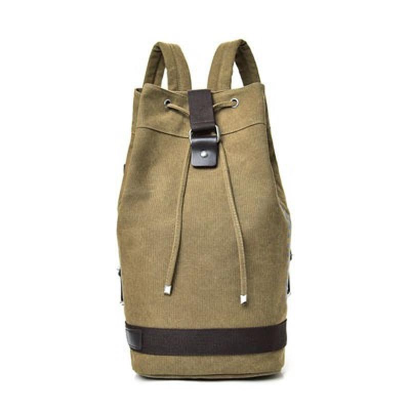 Zaino sportivo in tela di moda Borsa a secchiello rotonda Zaino per computer da viaggio Borsa da uomo Borsa per il tempo libero