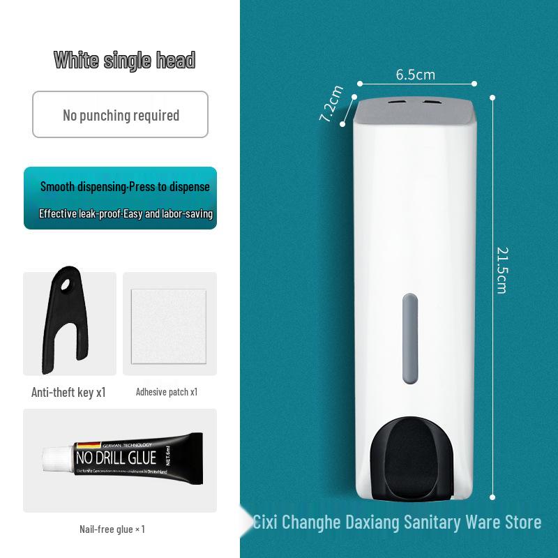 Dual-Head Wall-Mounted Soap Dispenser for Hotels and Guest Houses