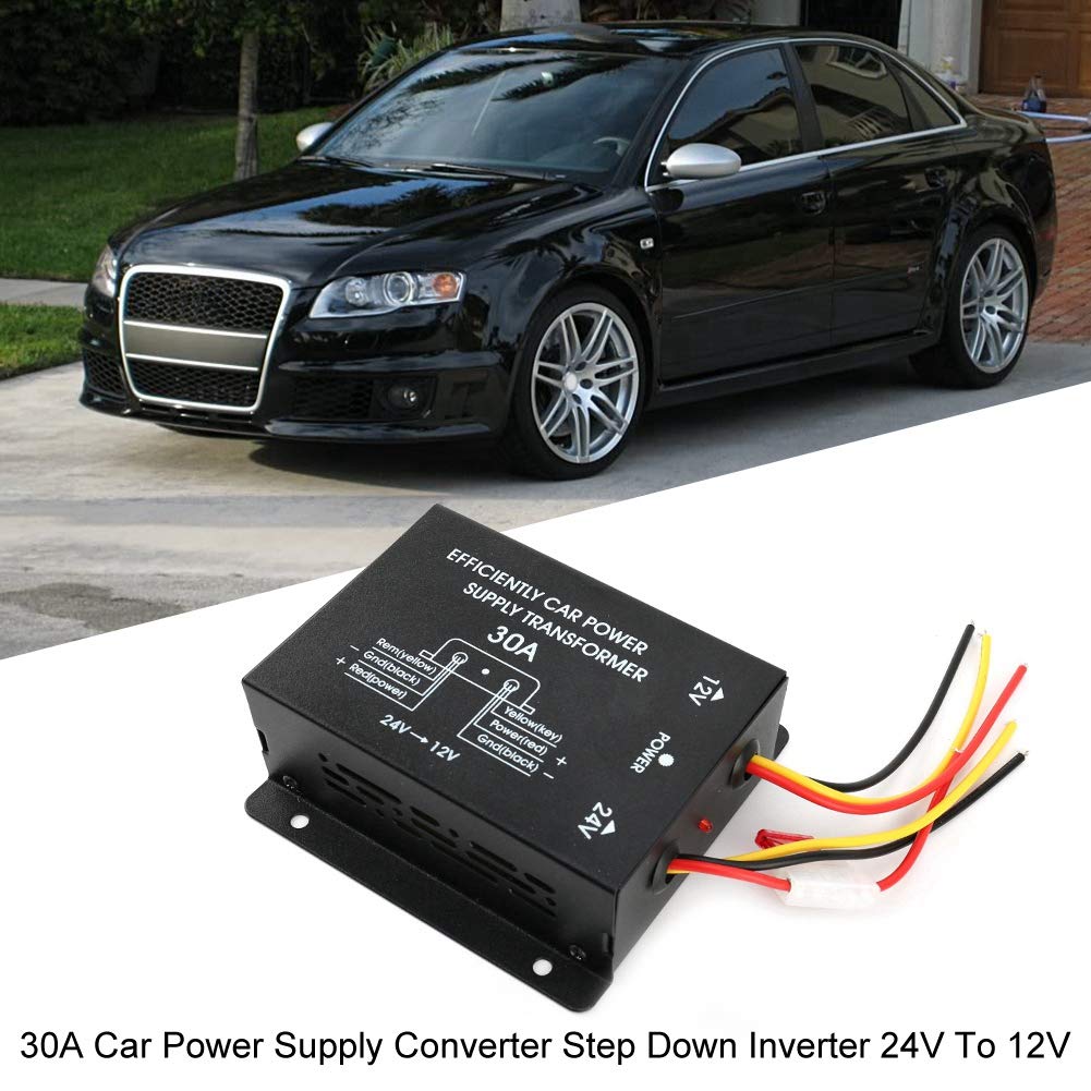 Power Converter, 30A Car Power Converter Inverter 24V to Converter, Car Power Converter, DC-DC Converter, Buck Converter