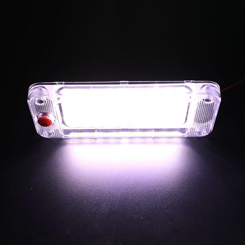 LED Reading Light 12-24V COB Interior Ceiling Lamp With On/Off Switch Universal Car Truck High Brightness Cab Roof Panel Lamp