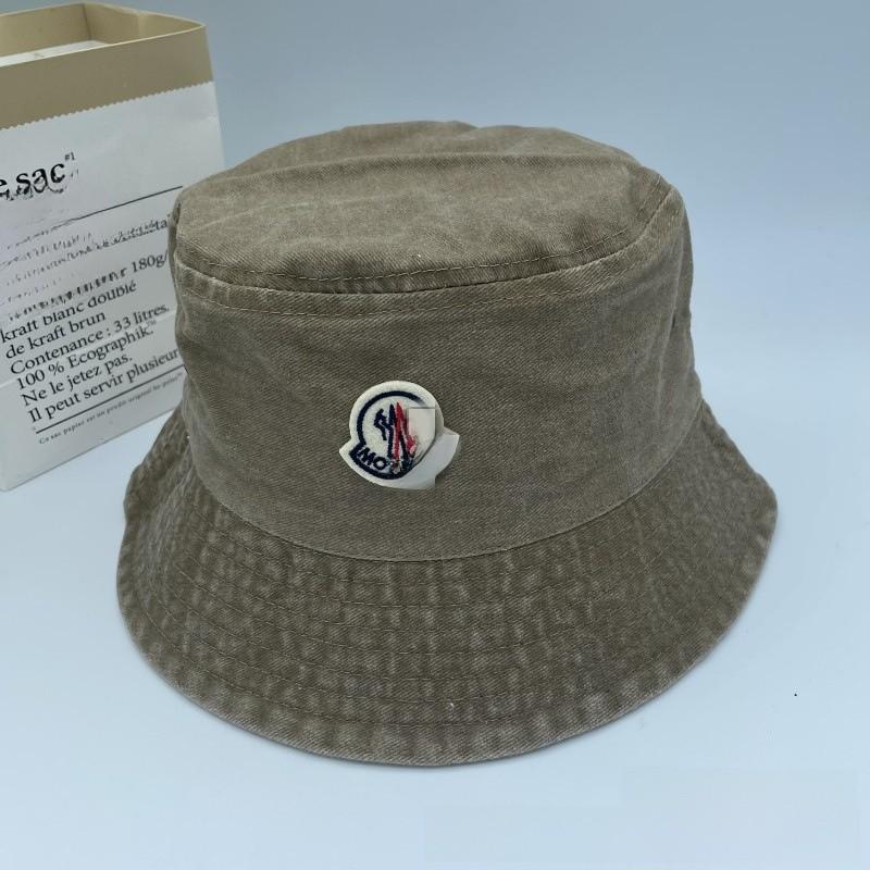 Retro Brim Large Fisherman Cap Sun Hat With Waterwashed Cotton For Outdoor Use