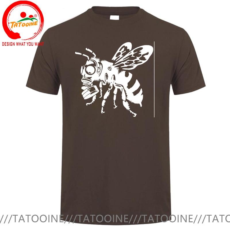 Funny Design Bee With Gasmask Sred Doublet Unisex Fashion Trendy Casual Clothing Stylish Tops Tee Shirt Leisure Tshirt Unisexs