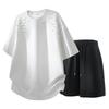 2026 Men's Beaded Summer Short Sleeve T-Shirt & Shorts Set