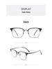 Anti-Blue Light Men's Eyebrow Eyeglass Frame, Ultralight Semi-Titanium, Lily Wei Model 122616Y, Fits Prescription Lenses.