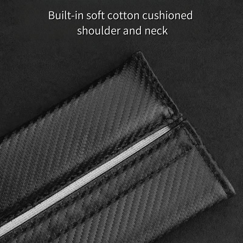 Hub Caps 2Pcs Car Seat Belt Shoulder Covers Carbon Fiber Safety Belt For Renault Megane 2 3 Twingo Clio Talisman Captur Sandero 