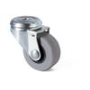 RIAL SWIVEL WHEEL RUBBER RIMS Ø40 TP8 ZINC PLATED WITHOUT ANTI-THREAD. 20Kgs/WHEEL.