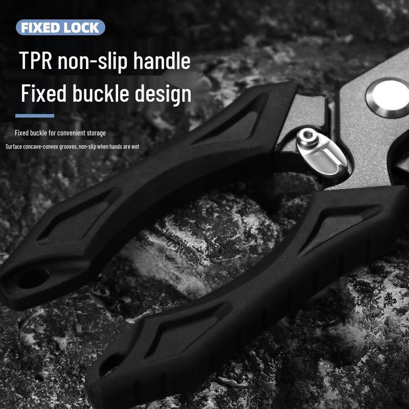 Stainless Steel Fishing Pliers - Multi-Functional Lure & Hook Remover with Split Ring Opener