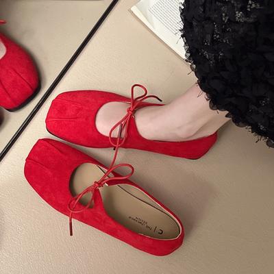 Fashion 2025 Spring Women Ballet Flats Shallow Mouth Shoes Butterfly-knot Casual Soft Sole Women Shoes Comfortable Leather Women Shoes